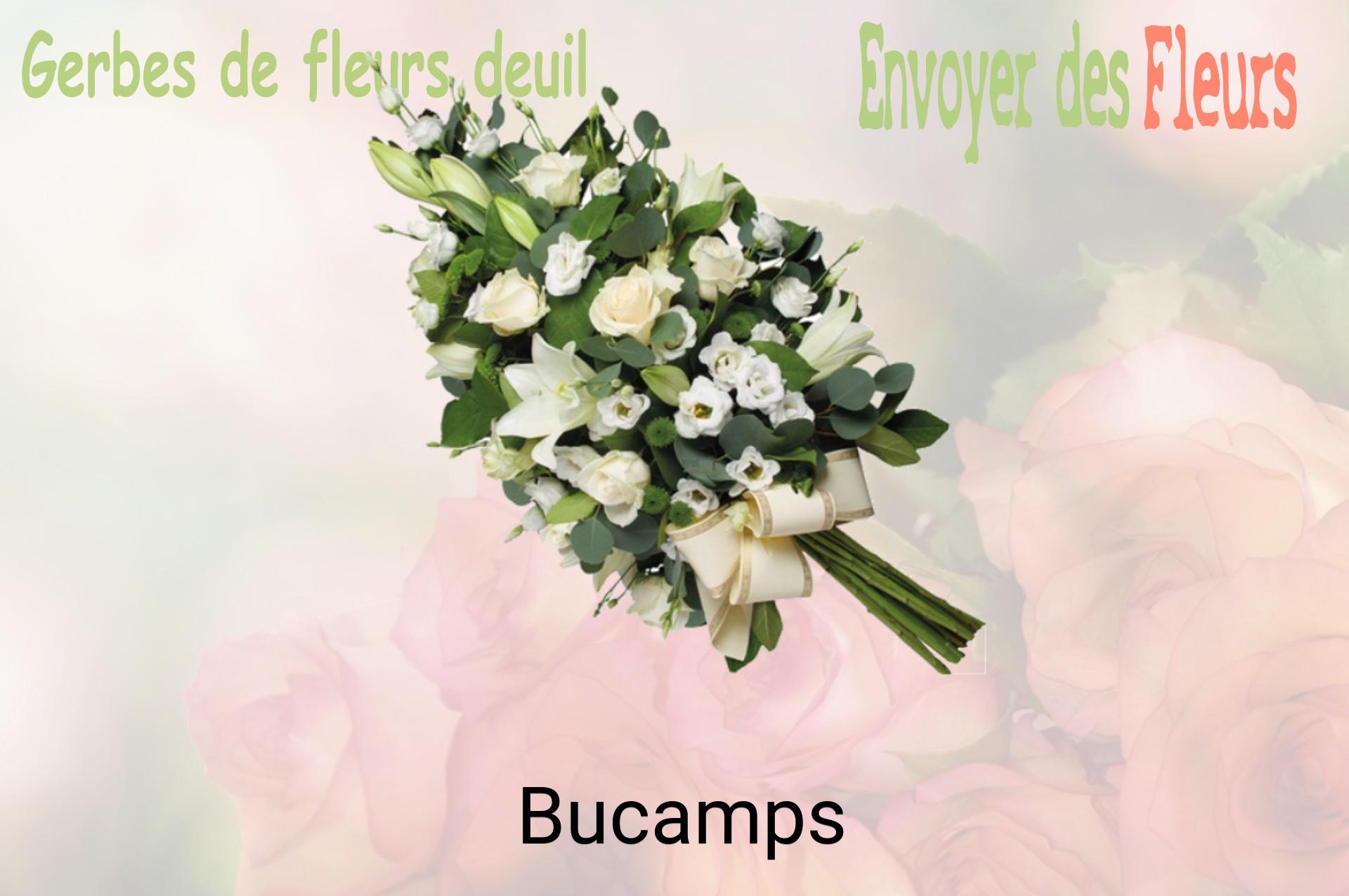 Gerbe de fleurs de deuil livrée à Bucamps